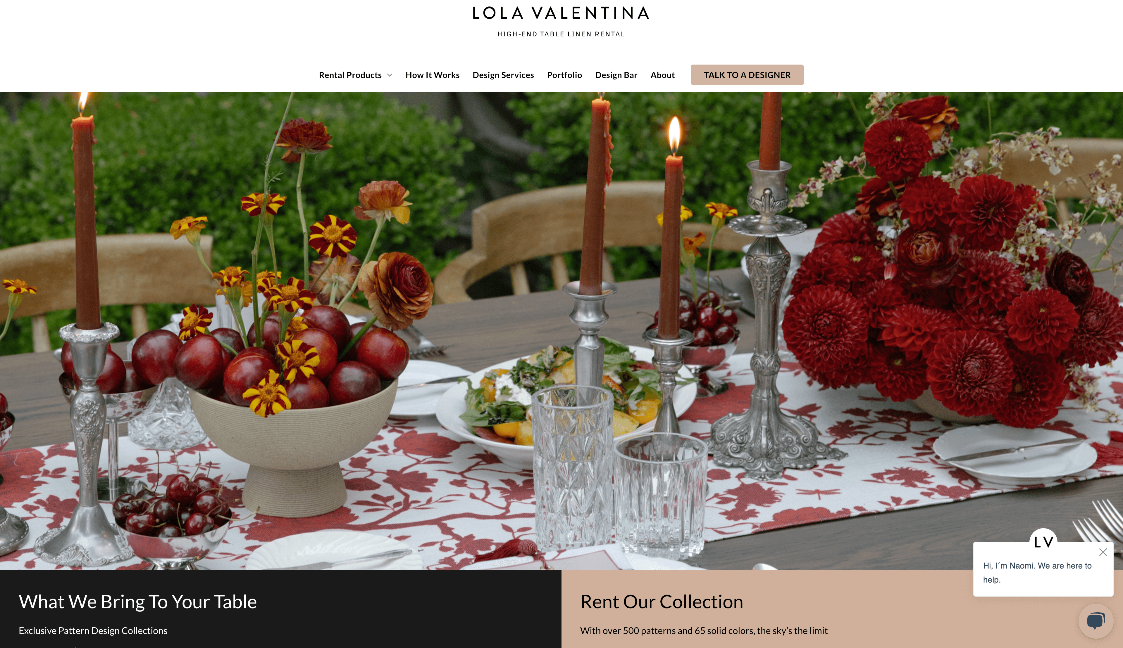 lola website page 1