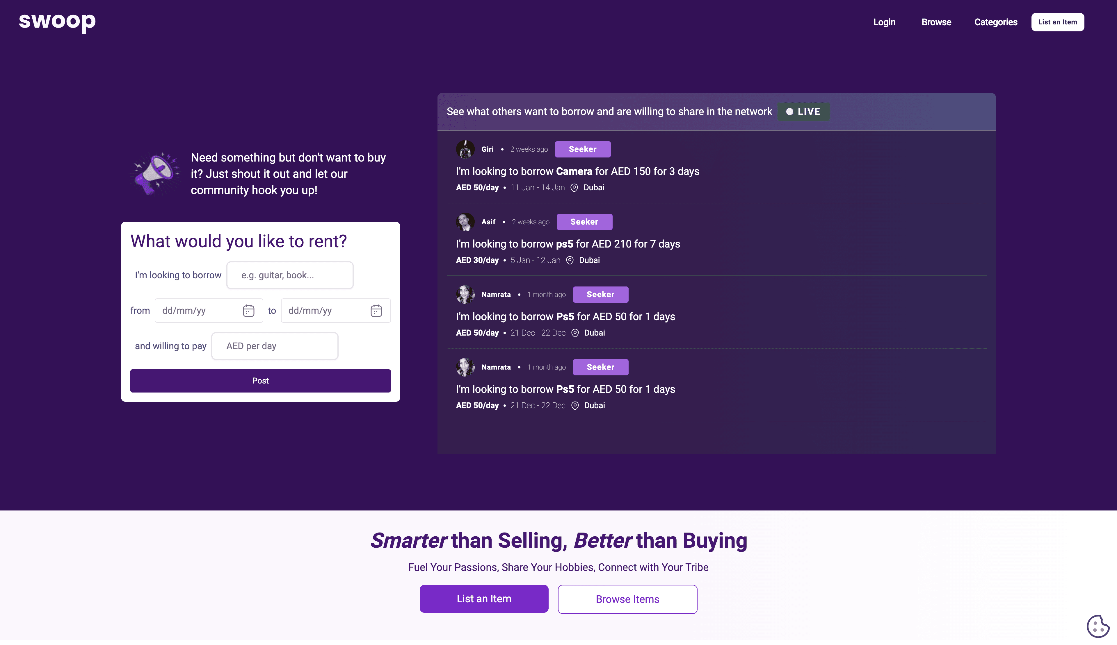 swoop website page 1