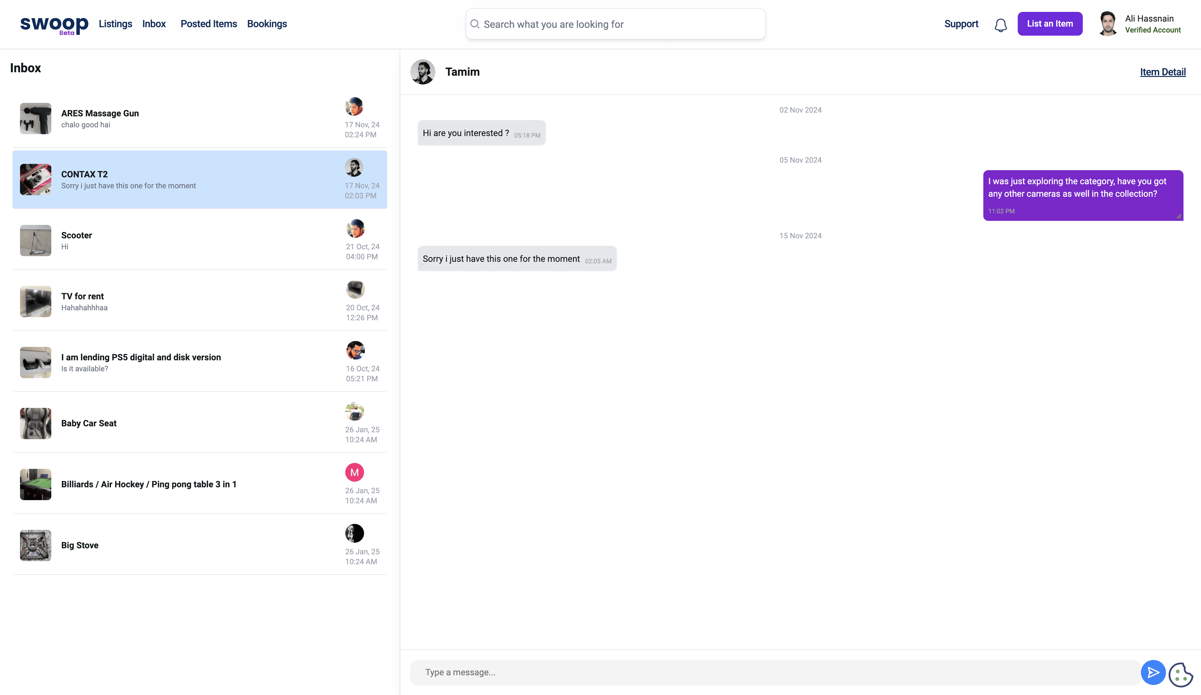 swoop website page 3